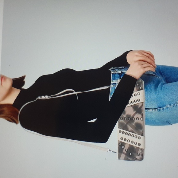 BURBERRY ABSTRACT SMOKED NOVA CLUTCH PURSE AUTHENTIC STUDDED - Picture 2 of 10